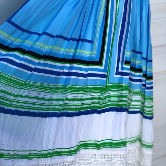 Tracy Reese Striped Silk Midi Dress - Picture 5 of 6